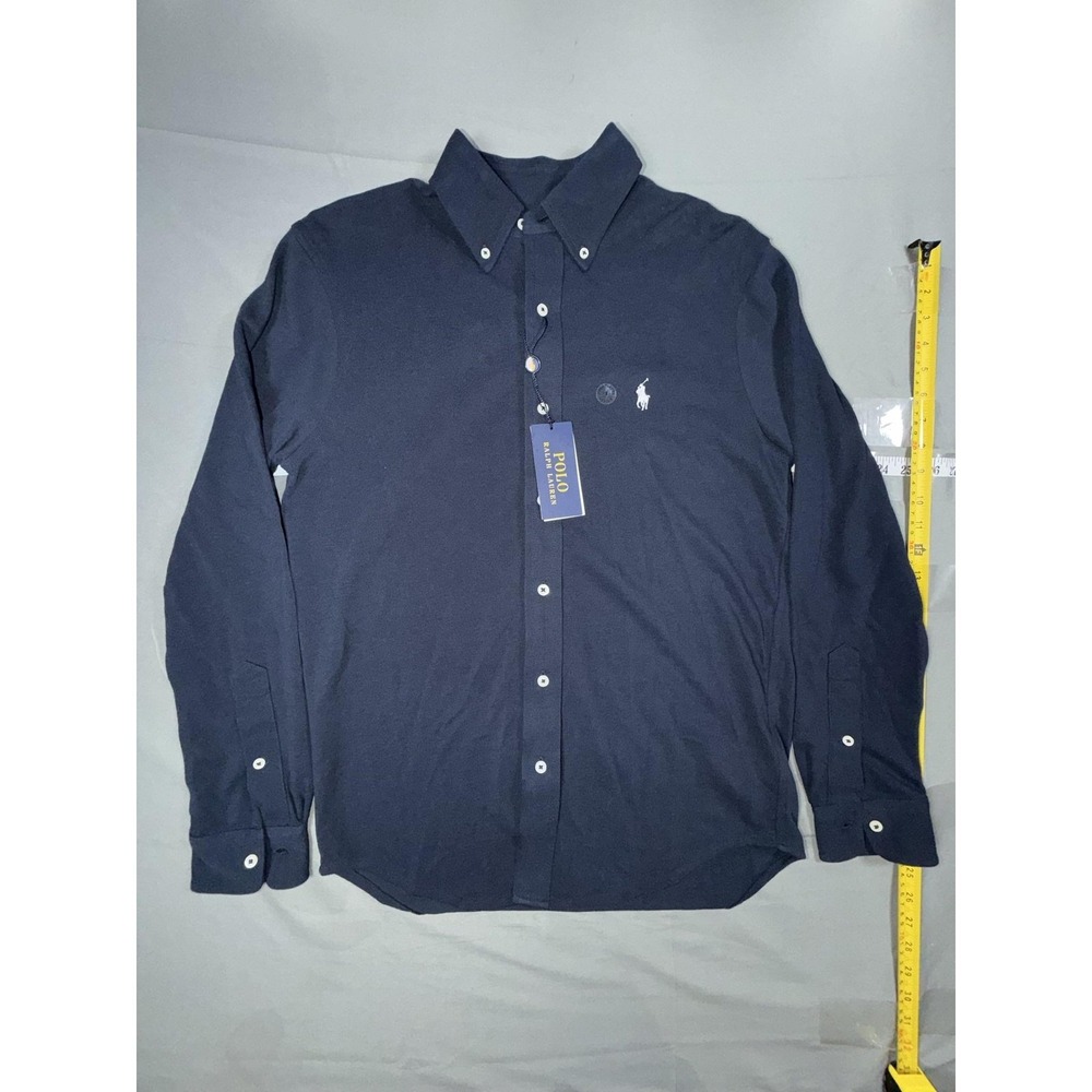 Polo Ralph Lauren Shirt Mens S Blue Featherweight Mesh Button Up Classic Fit